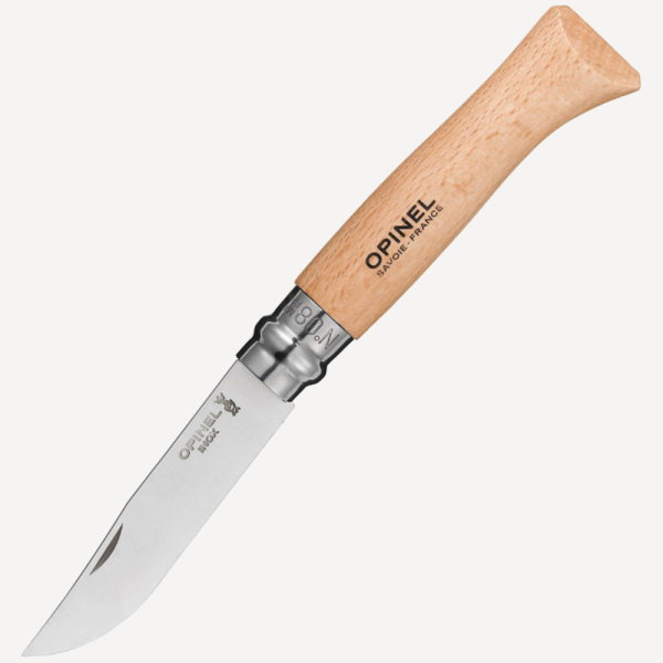 Нож складной Opinel Tradition №8 VRI (INOX) 8,5см (Бук / нерж. Сталь)